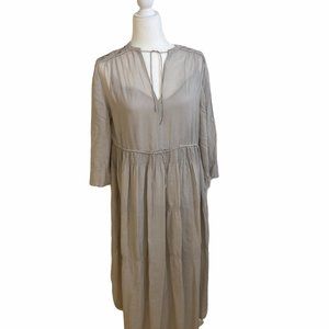 James Perse Peasant Drawstring Maxi Dress